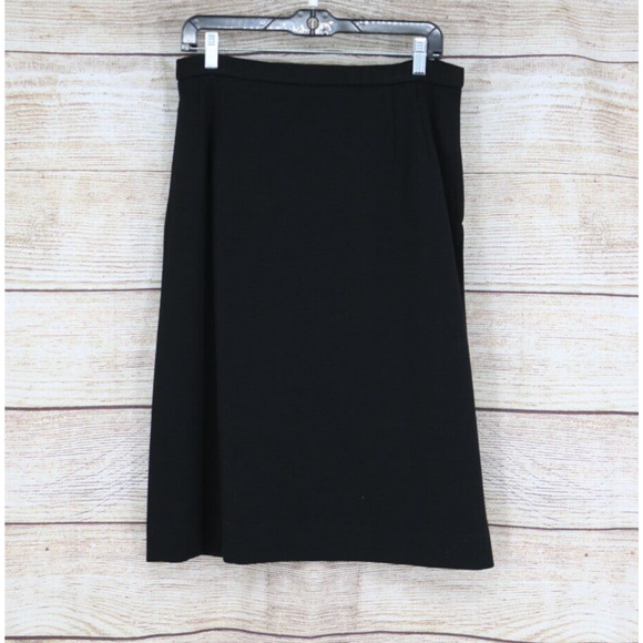 VINTAGE Betty Rose Stevens Hockanum Knits Wool Womens Jacket Top Skirt Set Black - Picture 12 of 15